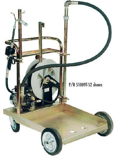 Oil Pump Kit, Electric Pump Cart System with Heavy Duty cart, 25 foot Hose  Reel, 7 GPM (Liquidynamics - Model 51009C-S2) - Automotive Tools & Equipment