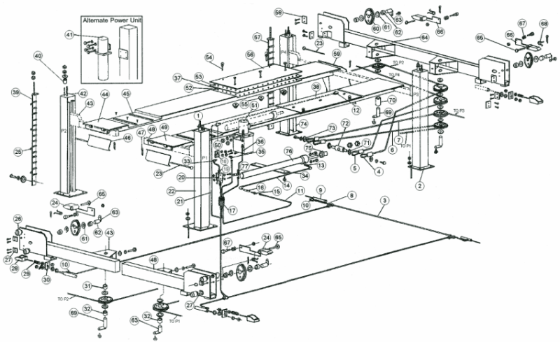 Auto Lift Parts, Overall Breakdown, for Hydra-Lift models ... water cooler wiring diagrams 